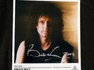 Brian May Queen signed press promo photo. Autograph Autographed REAL DEAL