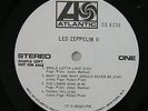 Led Zeppelin II Rare White Label Promo LP