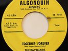 THE RAVENAIRS-TOGETHER FOREVER /A NIGHT TO REMEMBER-DOO WOP 45 on ALGONQUIN  VG+