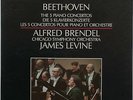 BEETHOVEN 5 Piano Concertos BRENDEL/LEVINE 4 LP BOX Philips 411189-1 digital