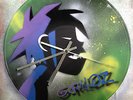 GORILLAZ CLOCK design. Spray paint work on vinyls. Made in Australia
