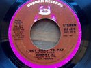 RARE Funk 45 JOHNNY K - I Got Bills to Pay EX Miami CLARENCE REID
