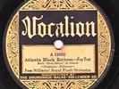 Vocalion 15492: Fess Williams Royal Flush Or.-Atlanta Black Bottom/High Fever V+