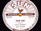 SUN 187 78 rpm  Little Junior's Blue Flames  