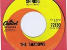 Shadows 45 Shindig 1963 British Rock Instrumental NM Rare Canada Capitol 72130
