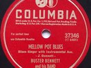 BUSTER BENNETT: Mellow Pot Blues COLUMBIA 78 RPM rare 1946 E+ RARE