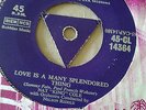 L K NAT KING COLE LOVE IS A MANY SPLENDORED THING TRI CENTRE CAPITOL 45 RPM EX+