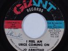 Northern Soul 45 JO ARMSTEAD I Feel An Urge Coming On GIANT HEAR