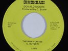 70s Soul 45 DONALD MOORE Man You See DIMOKRASI VG+ HEAR