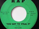 THE FLAIRS-YOU GOT TO STEAL IT /WHERE YOU LIVE-NORTHERN 45 on RAP  NM