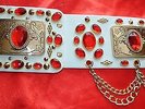 ELVIS STYLE AMAZING RUBY RED STONE BELT FOR ELVIS 70S JUMP SUIT