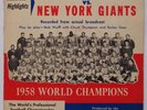 BALTIMORE COLTS vs. NEW YORK GIANTS: Rare 45 RECORD w/ SLEEVE Natty Boh BEER