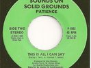 PATIENCE  modern soul 45  This Is All I Can Say / Shame On You - NM