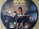 EX/EX AC/DC JAPAN TOUR '81 VINYL PROMO PICTURE PIC DISC LP + BACKING CARD