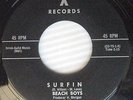 BEACH BOYS Surfin / Luau ORIGINAL  X-Records FIRST pressing 45 e559