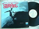 THE VENTURES- SURFING RARE 1963 ORIG WHITE PROMO LABEL MONO SURF HOT ROD LP
