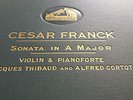 CESAR FRANCK SONATA IN A MAJOR JACQUES THIBAUD & ALFRED CORTOT NR MINT