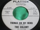 Hear Rare Garage Psych Punk 45 : The Colony   Things On My Mind   Platter 105