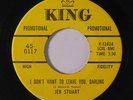 JEB STUART: I Don't Want To Leave You Darling / Soul Jerk It , Baby 45 (dj, clo