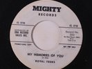 ROYAL TEENS: My Memories Of You / Little Trixie 45 (dj) rare Vocal Groups