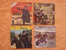 Set of 4 VINYLS 45 Zorro Walt Disney F101 F103 F105 1 golden record