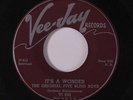 ORIGINAL FIVE BLIND BOYS: It's A Wonder / I'm Willing To Run 45 Black Gospel