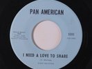 TONY MATTINA: I Need A Love To Share / As Time Goes On 45 Oldies
