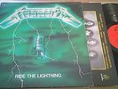 METALLICA ride the lightning LP 1984 bernett GREEN cover FRENCH PRESS red la