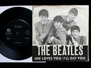 THE BEATLES She Loves You 45/PS Danish Only Rare 1963 Parlophone R 5055 EX