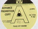 [BEE GEES] MONTANAS   TAKE MY HAND / TOP HAT   1967 UK 