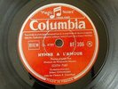 Edith Piaf Hymne à l'Amour French Columbia 78rpm