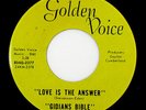 Rare Indiana Psych 45 GIDIANS BIBLE Love Is The Answer on Golden Voice