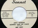 Rare Rockabilly 45 Red West ain't nobody gonna take my place *VG++