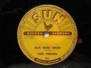 CARL PERKINS, SUN 234, 78 RPM,  BLUE SUEDE SHOES / HONEY DON'T, CLEAN VG