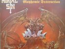 MORTAL SIN Mayhemic Destruction LP 8 Track With Inner Sleeve  UK Vertigo 1987