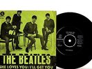 BEATLES 7'' PS She Loves You Sweden very rare R 5055 GREEN COVER  Swedish 45