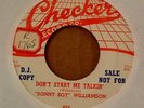Blues 45-Sonny Boy Williamson-Don't Start Me Talkin'-Checker 824-WL PROMO-NICE