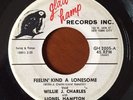 RARE R&B POPOCORN 45 WILLIE J CHARLES ON GLAD HAMP 'FEELIN KIND A LONESOME' HEAR