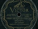 JIM JACKSON Heard The Voice OF Pork Chop PREWAR COUNTRY BLUES 78 on VICTOR 21387