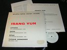 studio-reihe neuer musik ISANG YUN / 60s German LP wergo WER 60034