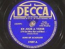 78 RPM  Sons of Acadians, Decca 17057, E  Cajun