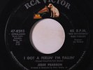 JESSE PEARSON: I Got A Feelin' I'm Fallin' / Talk To Me Baby 45 (Killer popcorn
