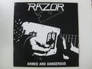 RAZOR rare Canadian thrash private metal Armed & Dangerous NM orig LP