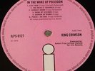 KING CRIMSON IN THE WAKE OF   UK PINK ISLAND LP NEAR MINT EARLY PRESS A1/B1