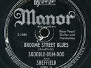 Skoodle-Dum-Doo & Sheffield - WEST KINNEY ST BLUES / BROOME ST BLUES- Manor 1056