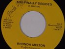 RHONDA MELTON: You Finally Decided MODERN SOUL boogie 45 HEAR IT private