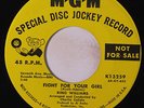 KING WILLIAMS: Fight For Your Girl / Patience Baby 45 (dj, w/ company sleeve, m