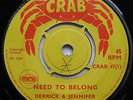 BOSS REGGAE Derrick Morgan & Jennifer Jones Need To Belong UK Crab 7