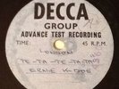 ERNIE K DOE - Te-ta-te-ta-ta. UK DECCA Soul Acetate 45'. Very Rare. London 1961.
