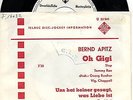Sg  -   BERND APITZ    -  OH GIGI  ( Tommy Roe - Dizzy )  - weiße Promo